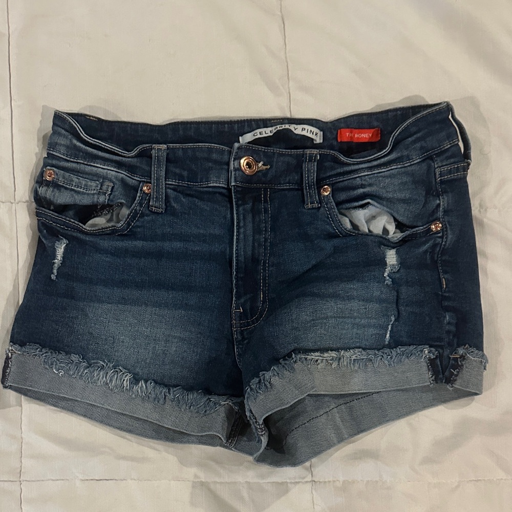 Celebrity Pink Dark Blue Jean Shorts